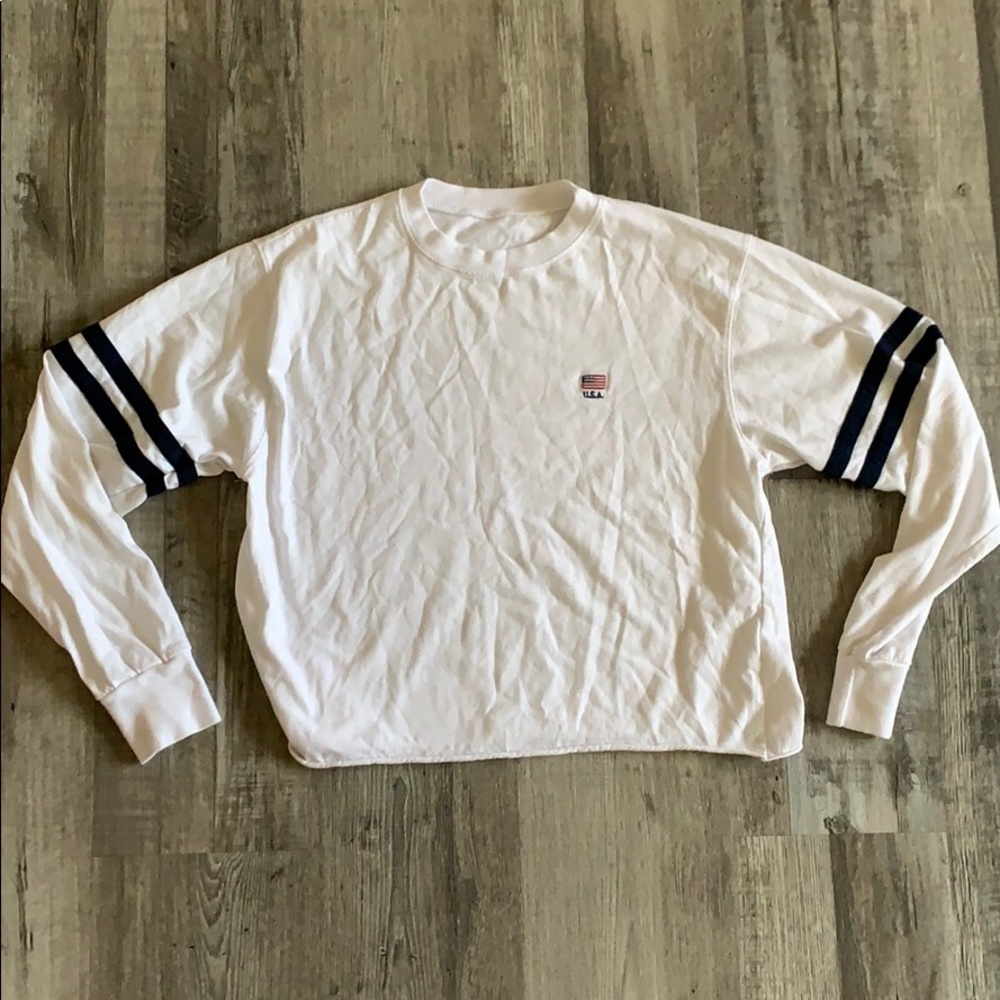 Cropped USA Long Sleeve